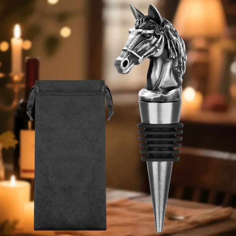 Wine Stopper - Metal Horse Head Champagne by House Of Avana