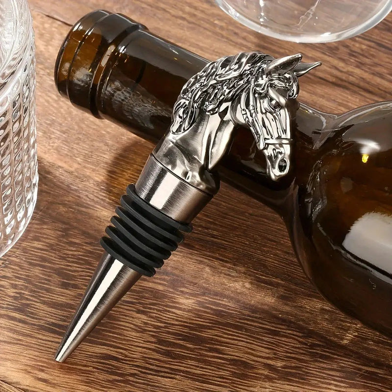 Wine Stopper - Metal Horse Head Champagne by House Of Avana