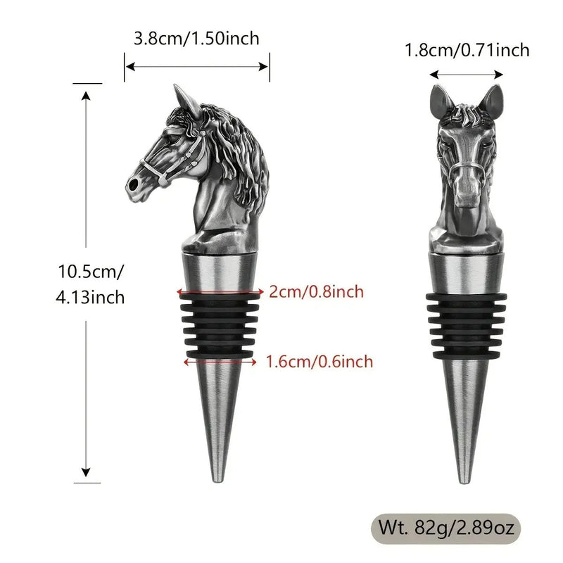 Wine Stopper - Metal Horse Head Champagne by House Of Avana