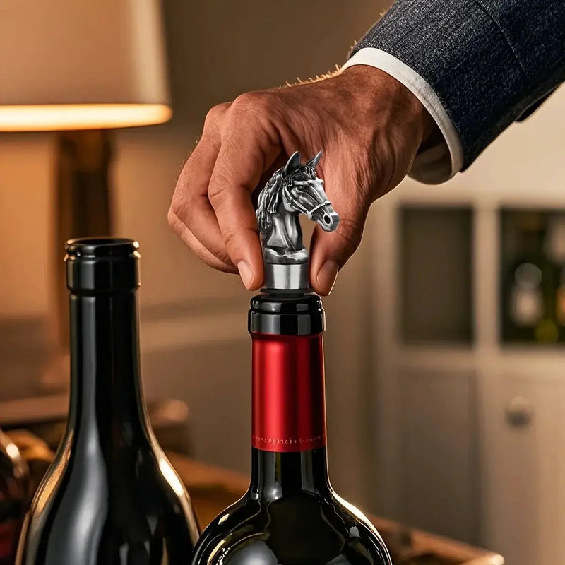 Wine Stopper - Metal Horse Head Champagne by House Of Avana