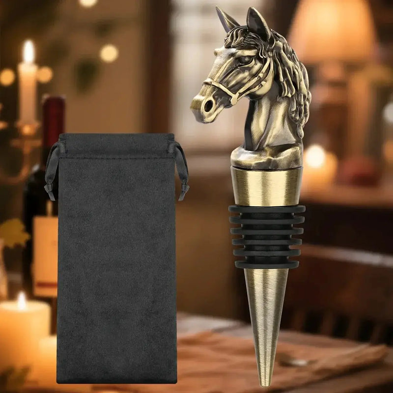 Wine Stopper - Metal Horse Head Champagne by House Of Avana