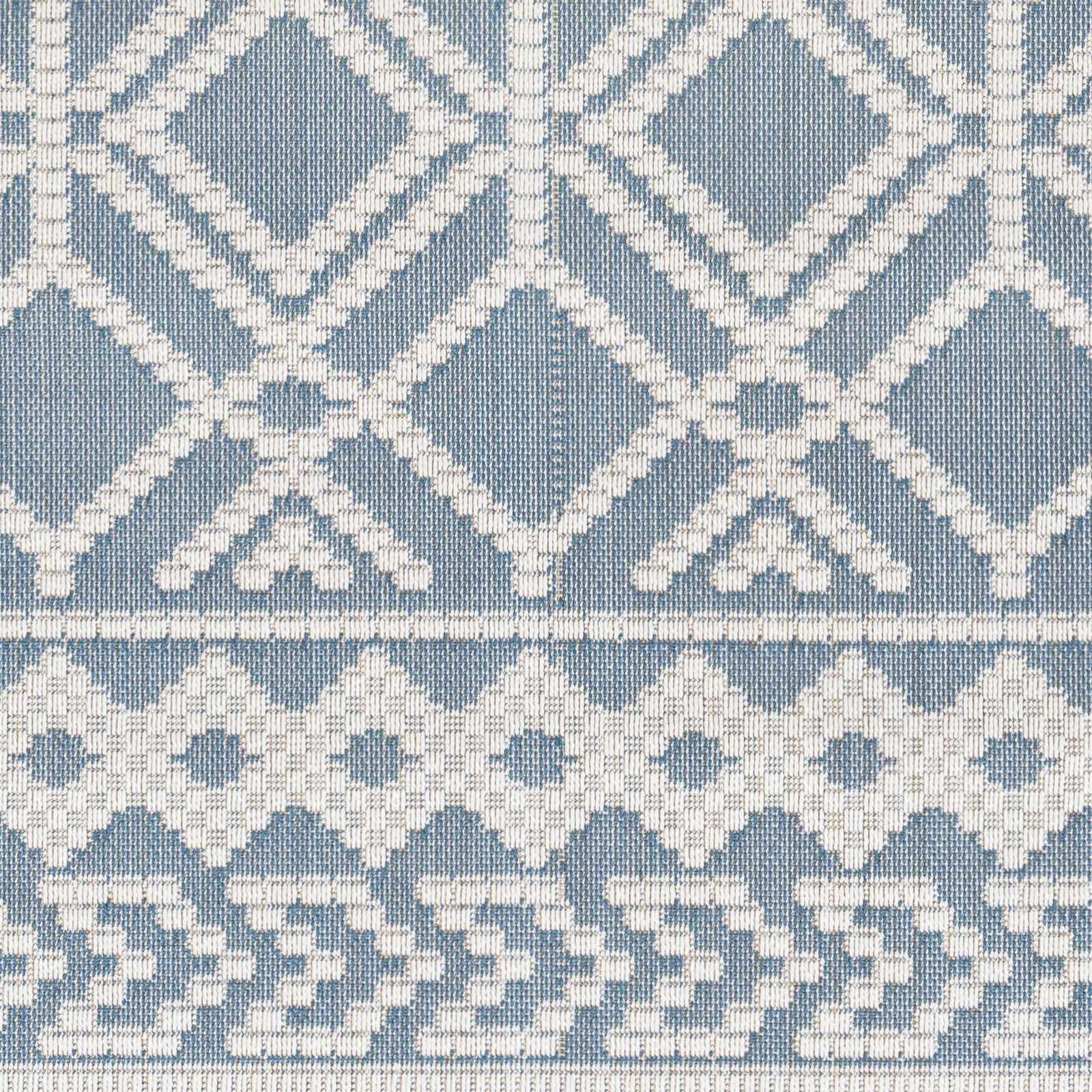 Wingina 8x10 Ice Blue Trellis Outdoor Rug - Clearance by Boutique Rugs