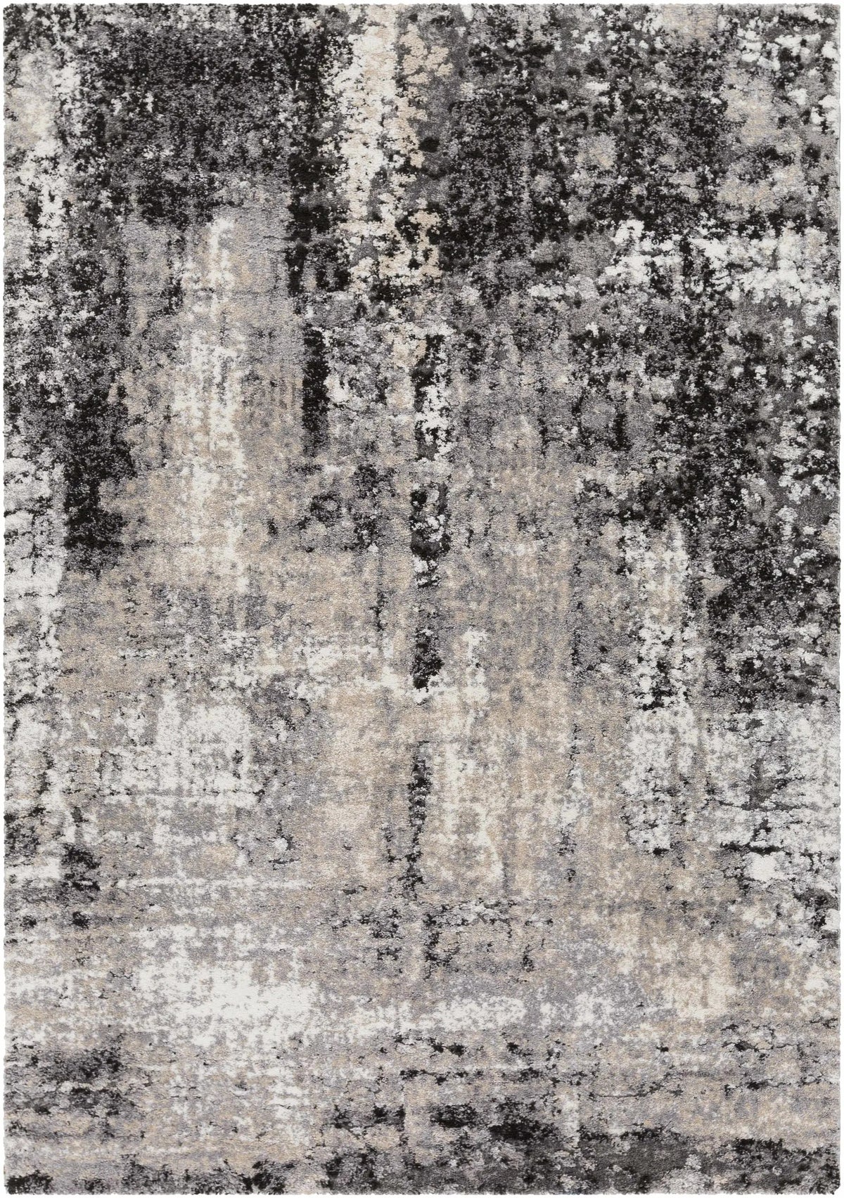 Witchford Abstract Charcoal Thick Rug