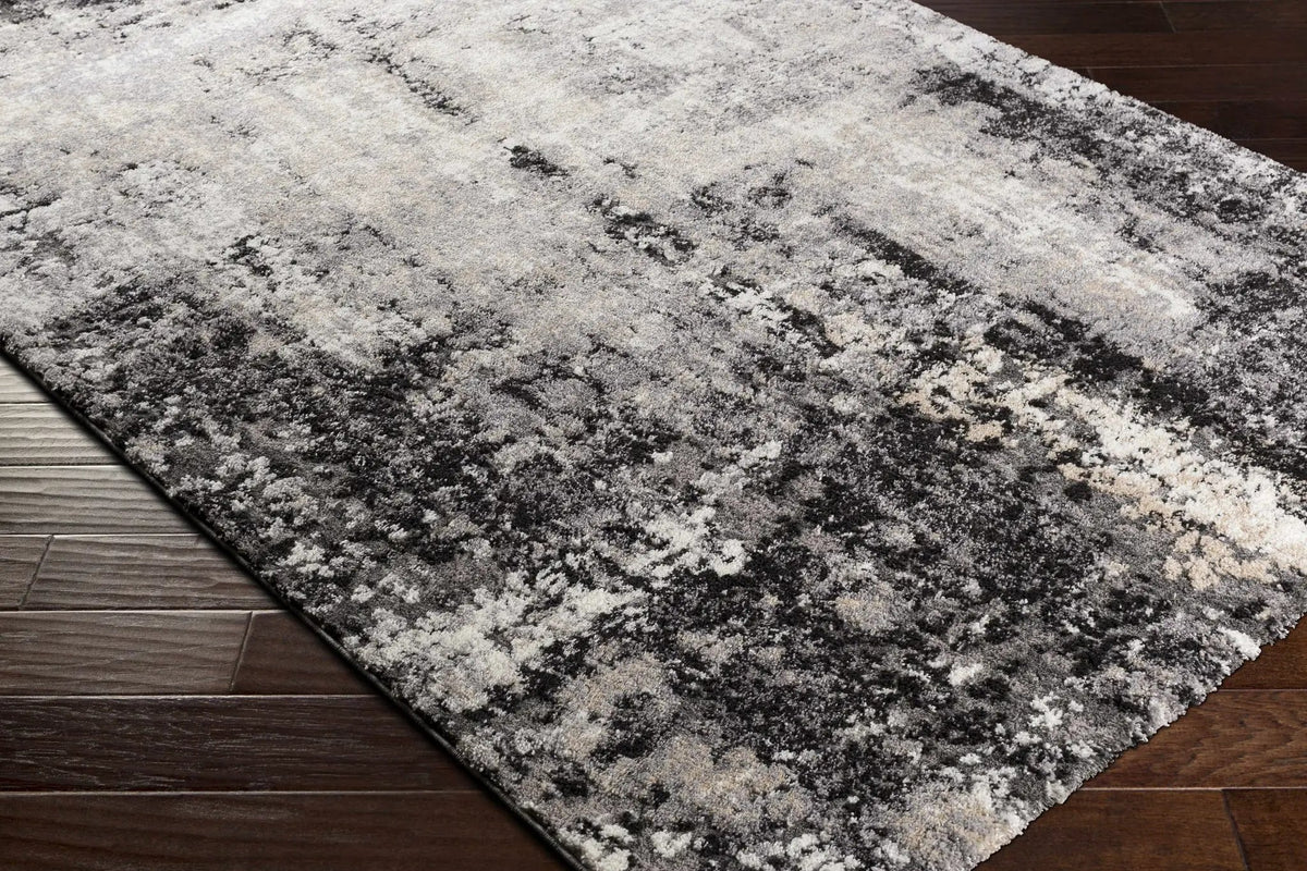 Witchford Abstract Charcoal Thick Rug, photo 6 of 7
