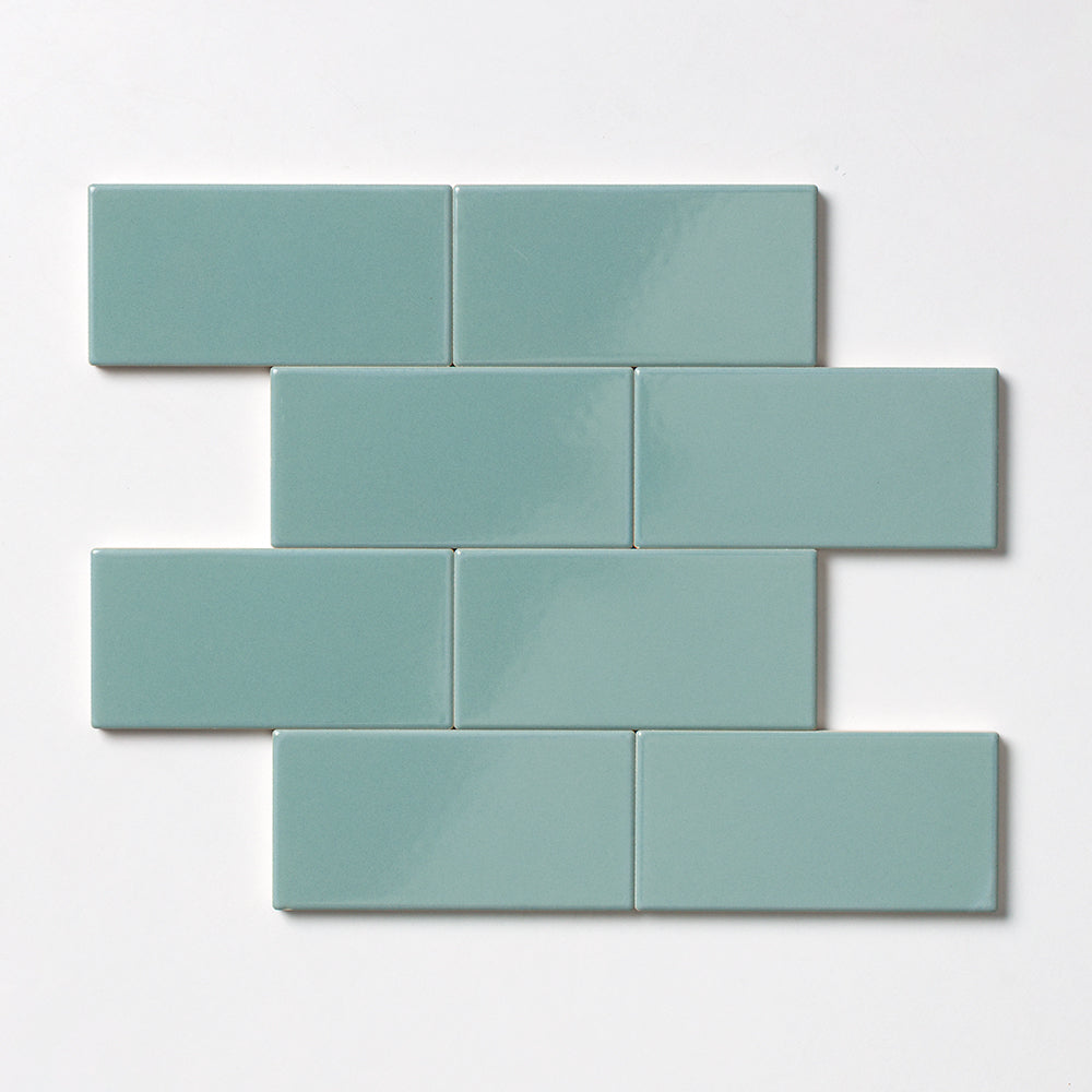 Sage Glossy Subway Ceramic Tiles 3x6 Ceramic Glossy 6x6 Tiles — 1