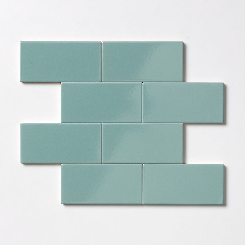 Sage Glossy Subway Ceramic Tiles 3x6 Ceramic Glossy 6x6 Tiles — 1