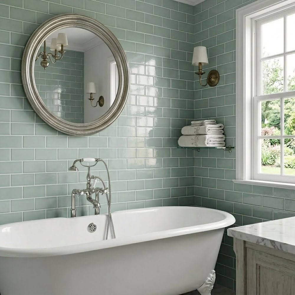 Sage Glossy Subway Ceramic Tiles 3x9 Ceramic Glossy 3x9 Tiles — 2