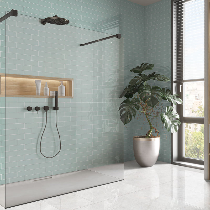 Sage Glossy Subway Ceramic Tiles 3x9 Ceramic Glossy 3x9 Tiles — 3