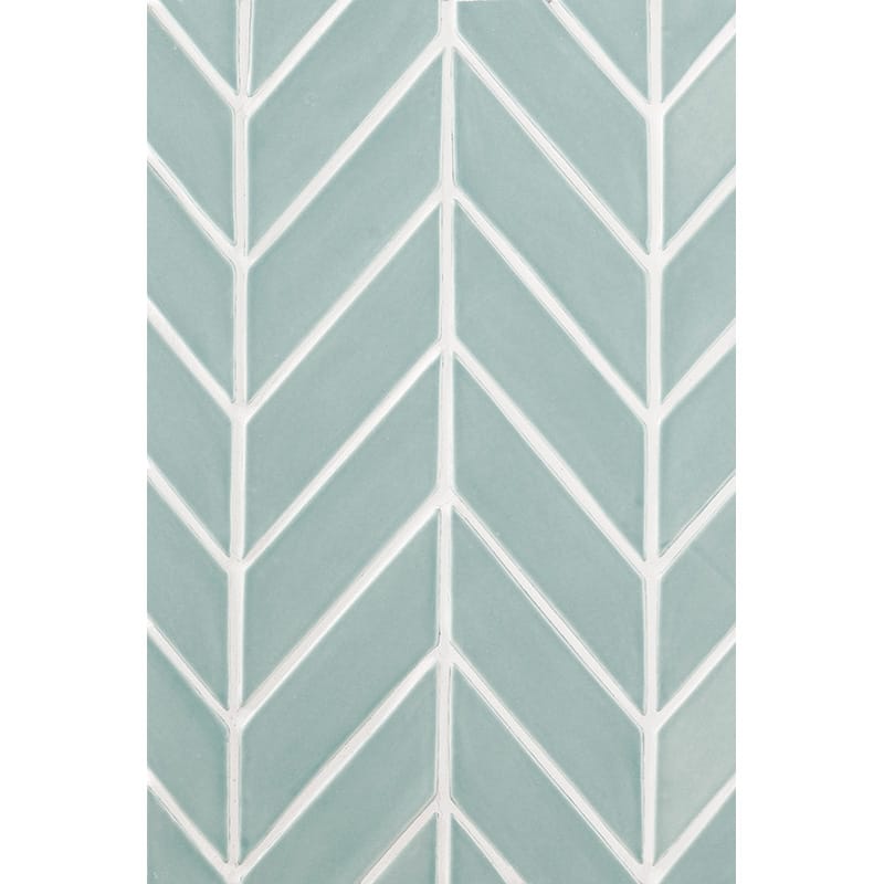 Sage Glossy Chevron Ceramic Tiles 2x6 Ceramic Glossy 2x6 Tiles