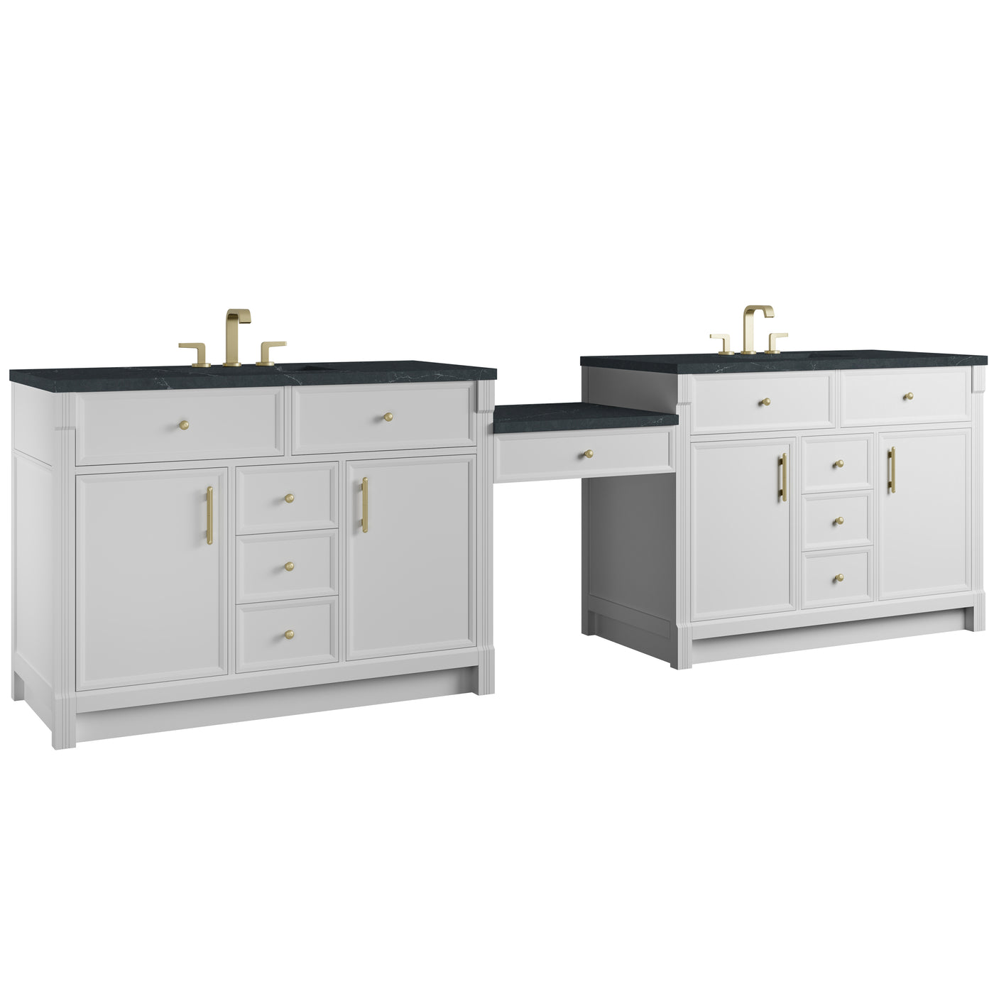James Martin Bellshire 120" Double Bathroom Vanity, Bright White, view 34