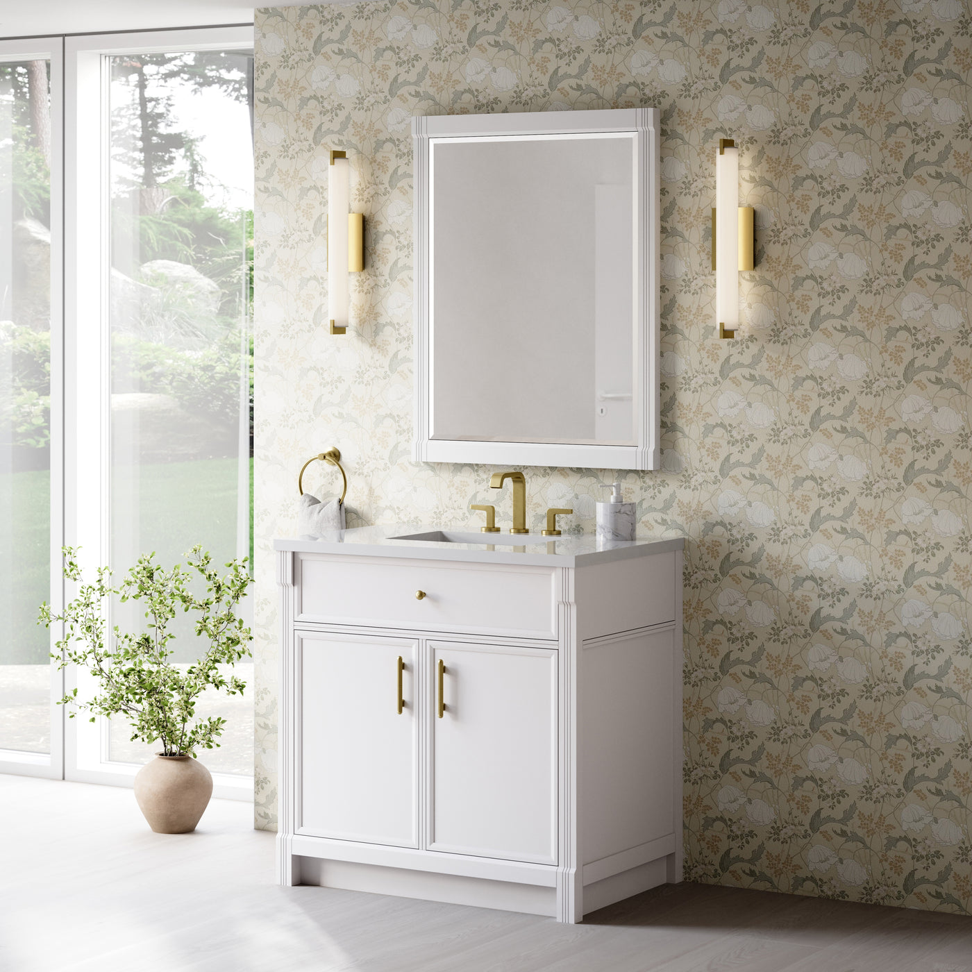 James Martin Bellshire 36" Single Bathroom Vanity, Bright White, view 33