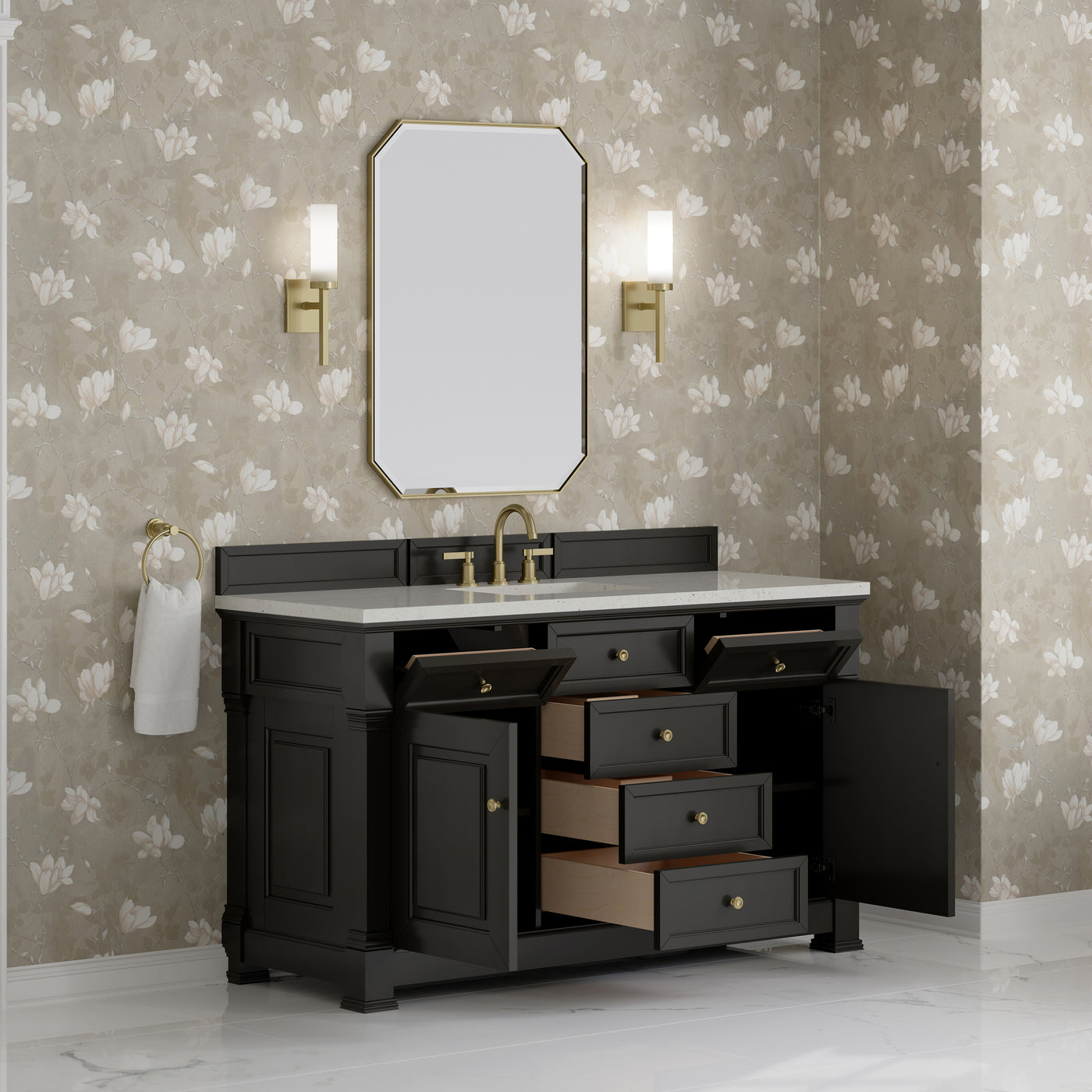 James Martin Brookfield 60" Single Bathroom Vanity, Black Onyx, view 21