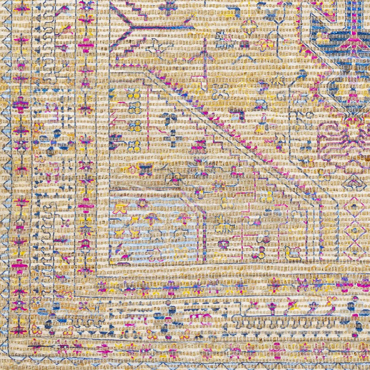 Wallburg Hand Woven Colorful Tassel Rug - Clearance, sample swatch
