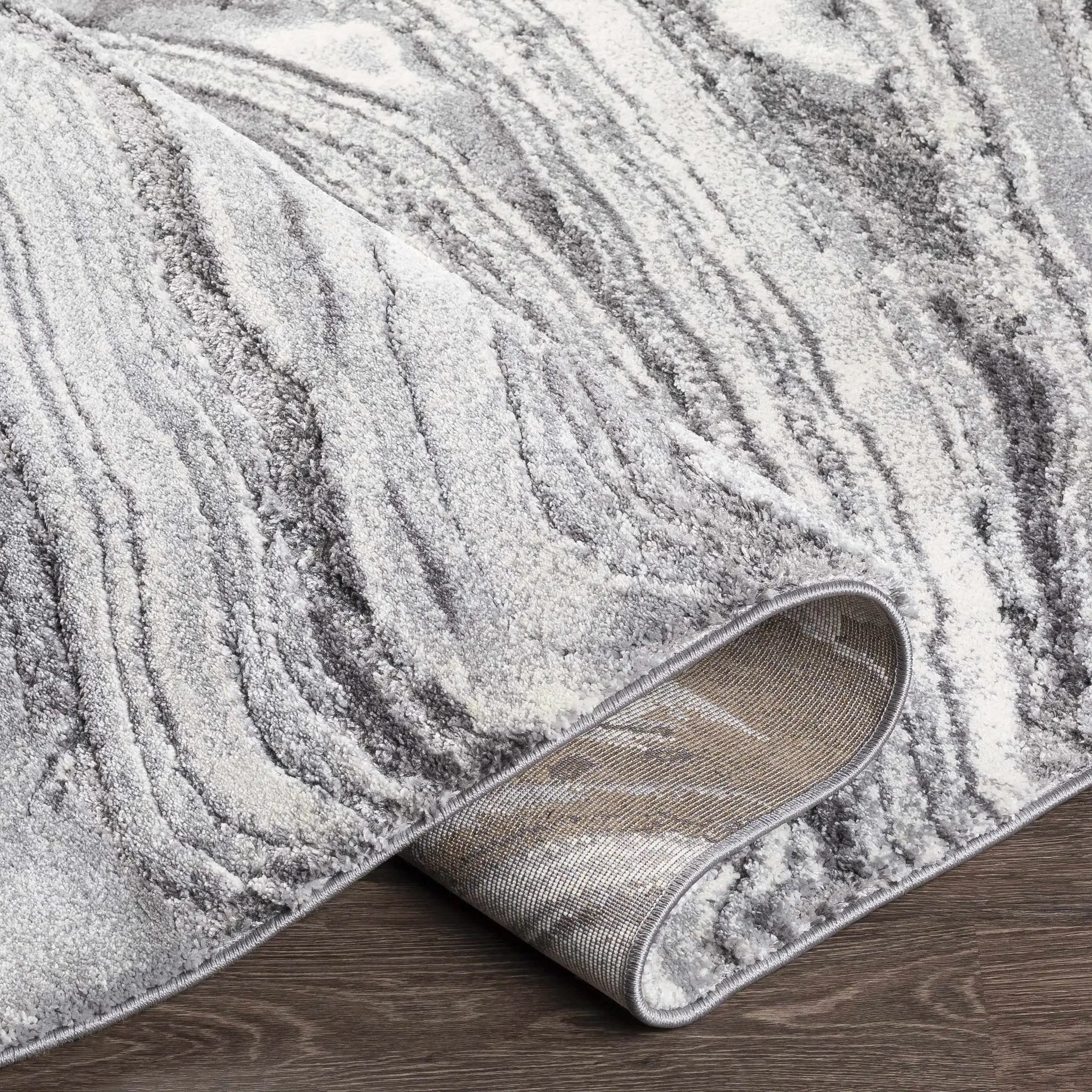 Walloon Gray Marble Thick Rug - Clearance by Boutique Rugs