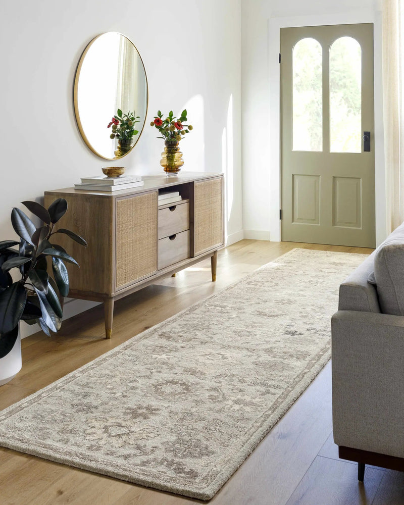 Willimantic Beige Thick Wool Rug by Boutique Rugs