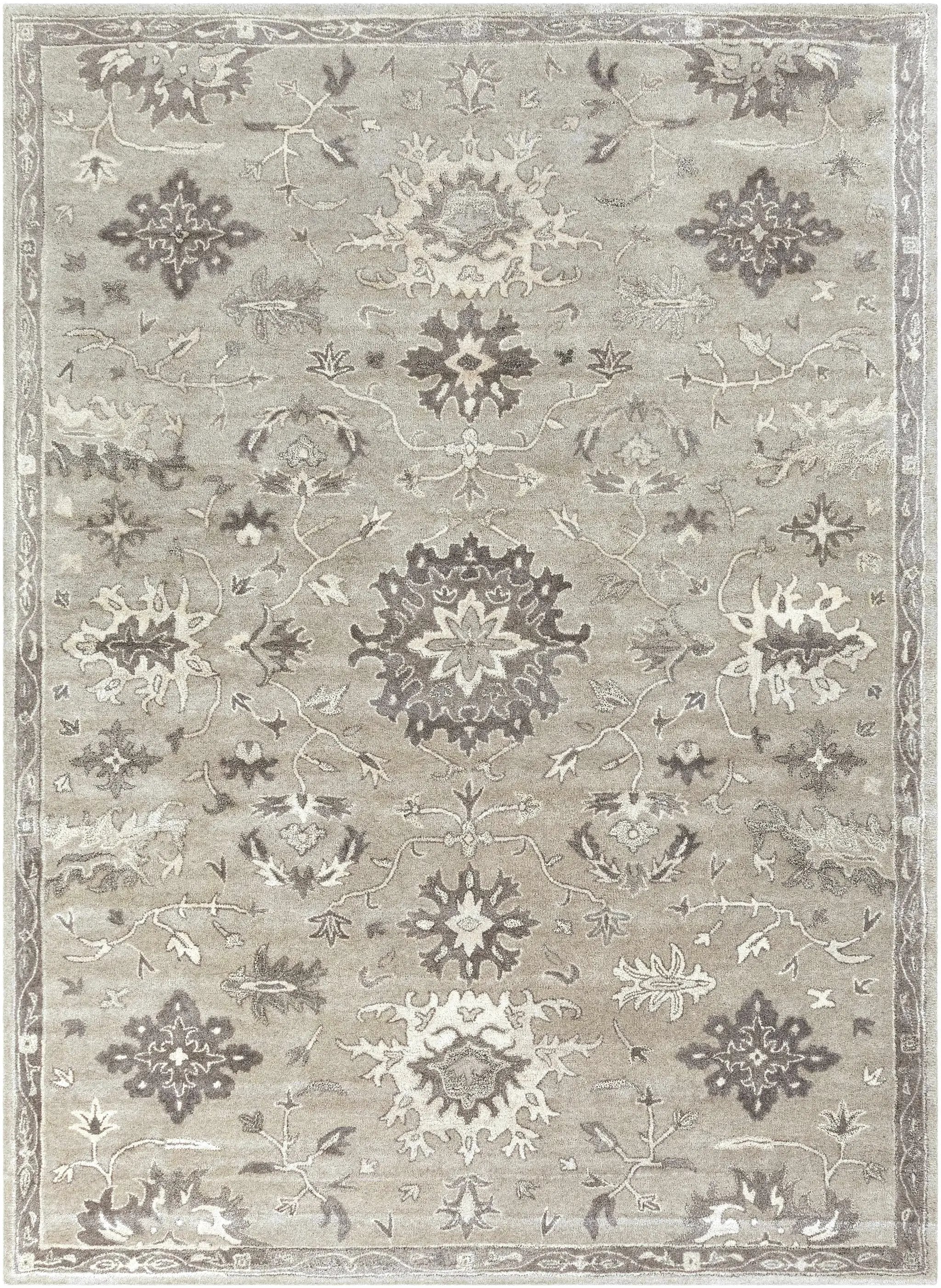Willimantic Beige Thick Wool Rug by Boutique Rugs