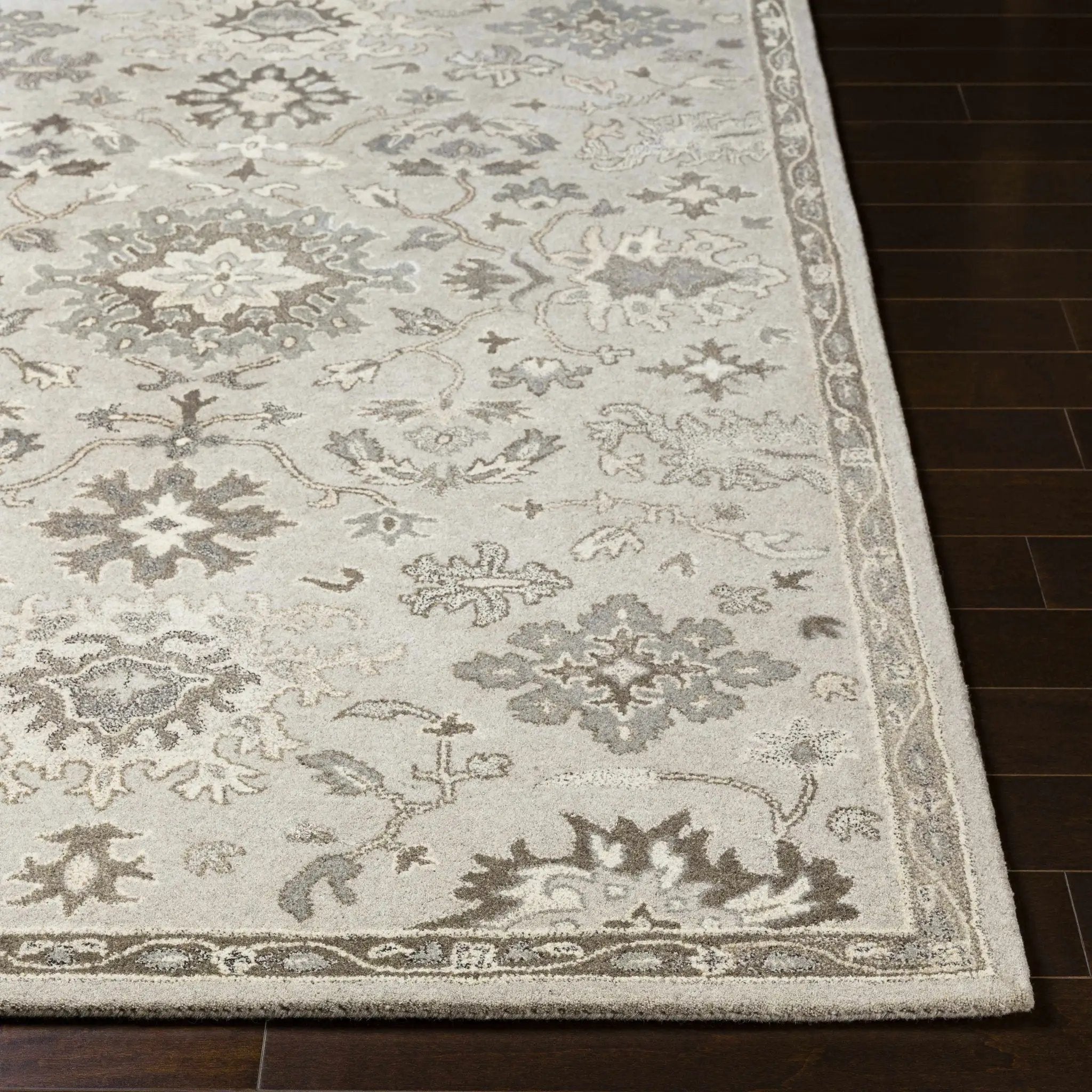 Willimantic Beige Thick Wool Rug by Boutique Rugs