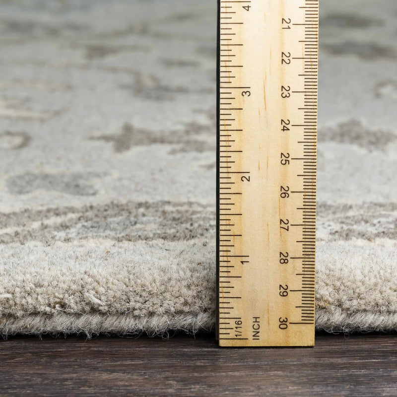Willimantic Beige Thick Wool Rug by Boutique Rugs