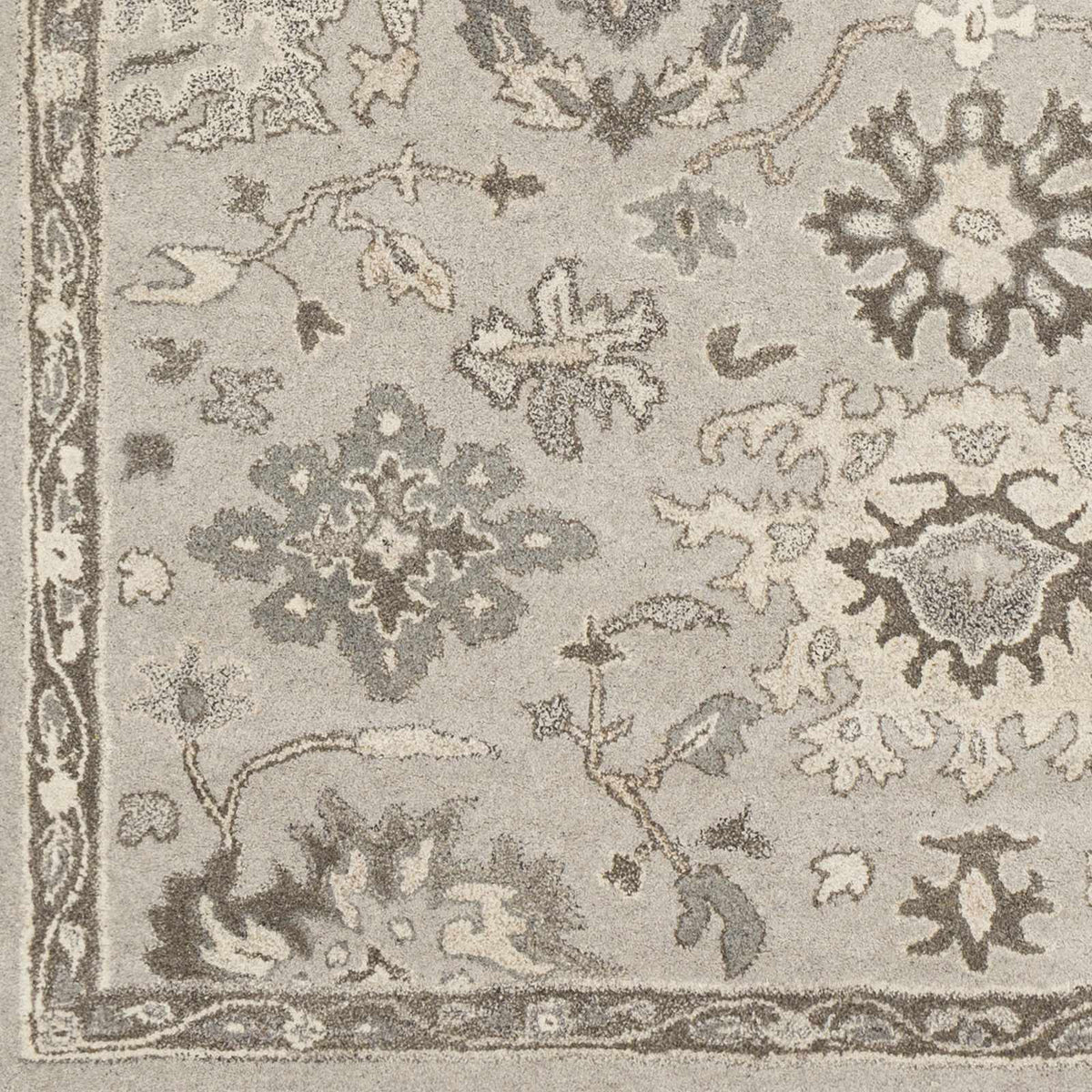 Willimantic Beige Thick Wool Rug, sample swatch