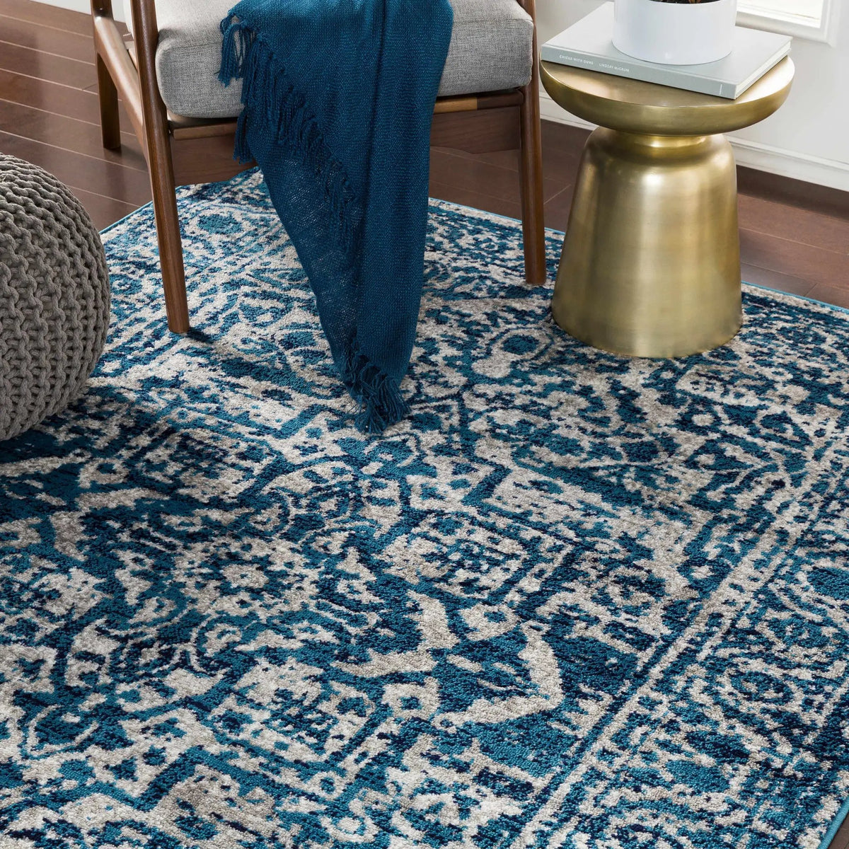 Wellsblue Traditional Rug - Clearance, installed in a room