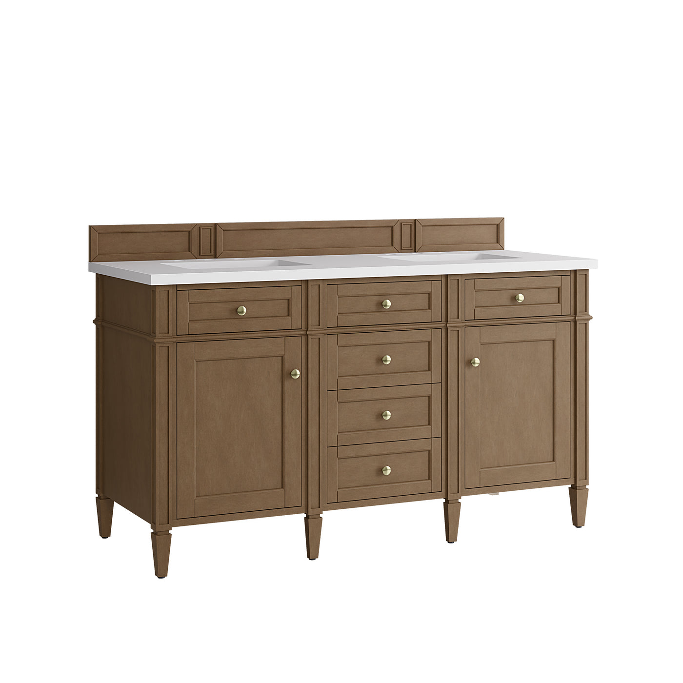 James Martin Brittany 60" Double Bathroom Vanity, Pecan, view 38