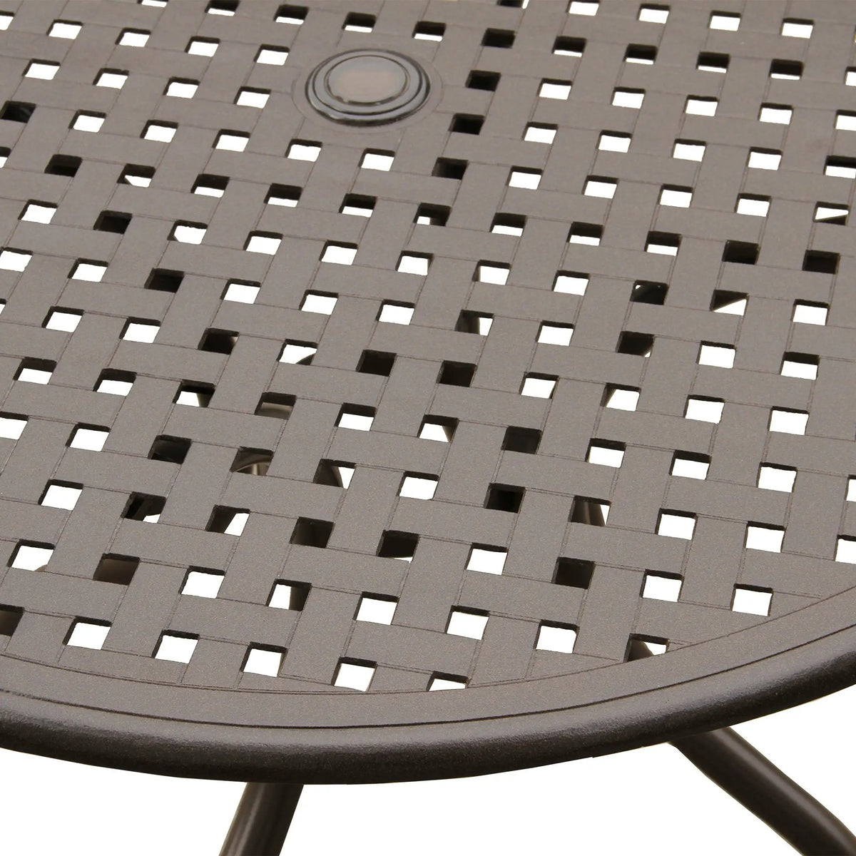 Modern Outdoor Mesh Aluminum 42-in Round Patio Dining Table by Sharicks