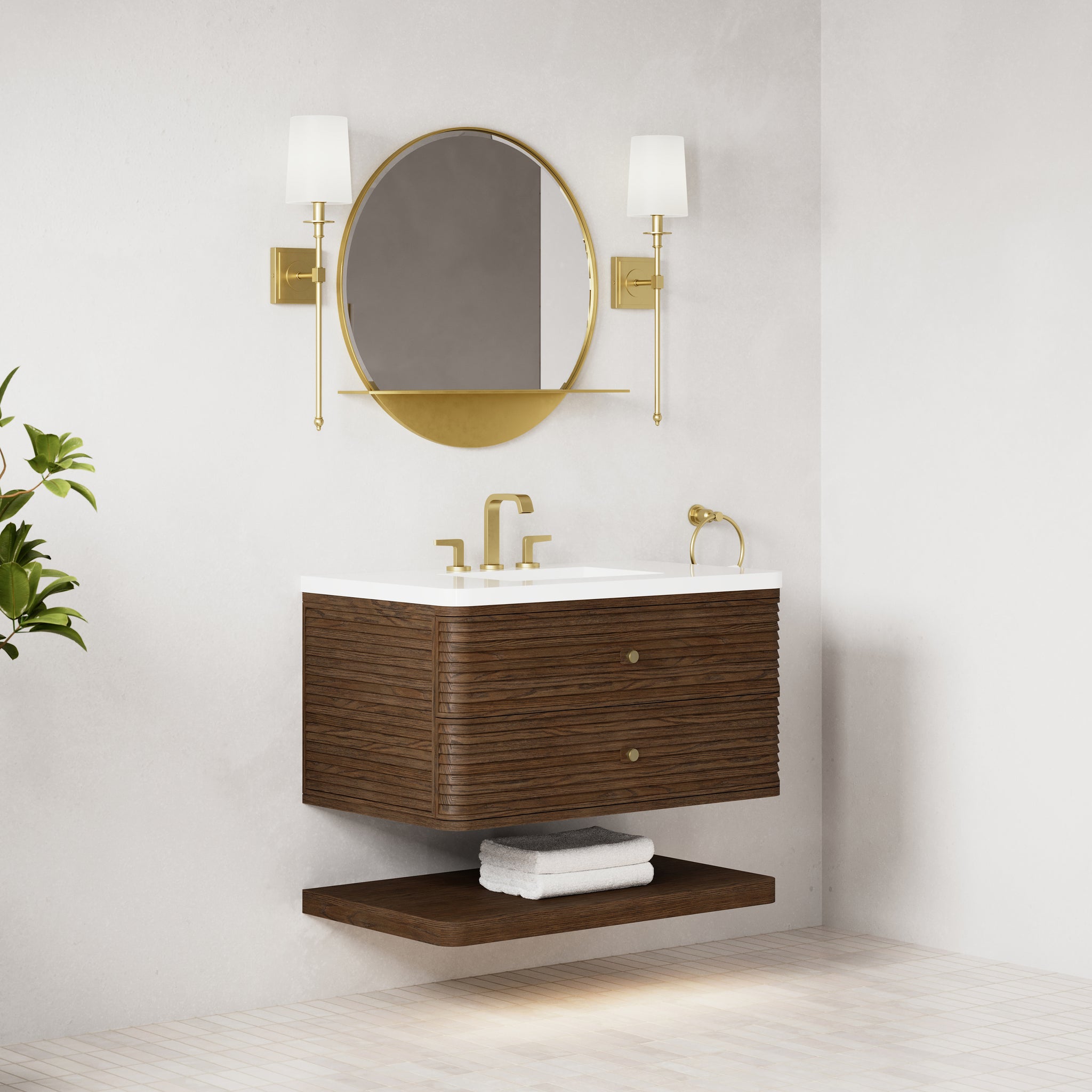 James Martin Allamari 36" Floating Single Bathroom Vanity, Sable, view 33