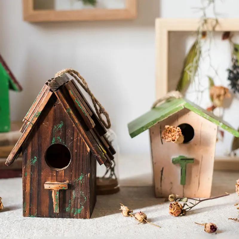 Wood Craft Bird's House Ornament by RusticReach
