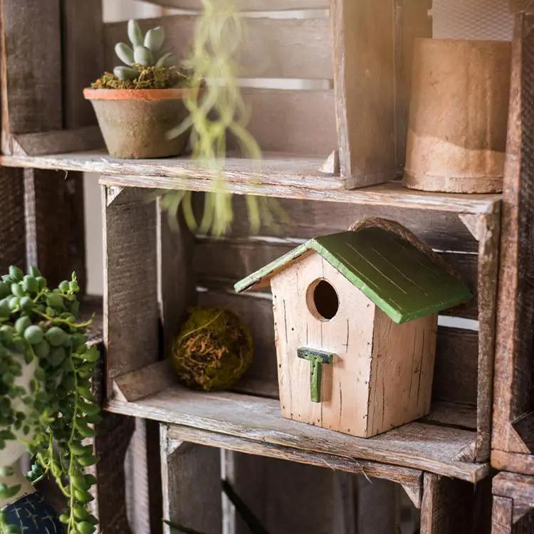 Wood Craft Bird's House Ornament by RusticReach