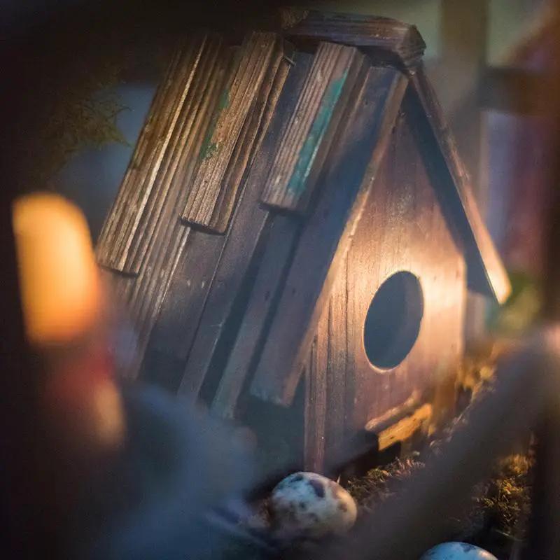 Wood Craft Bird's House Ornament by RusticReach