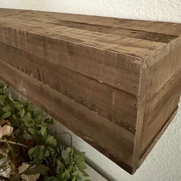 47 Inch Reclaimed Rustic Natural Wood Mantle by Decor Steals