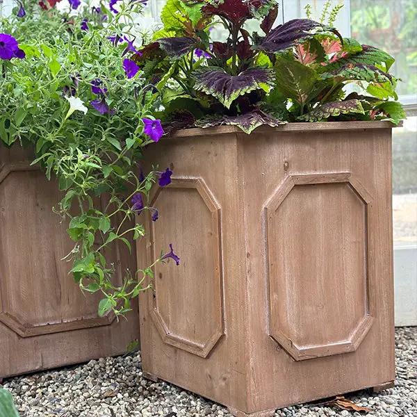 Oversized Wooden Planters Set of 2 by Decor Steals