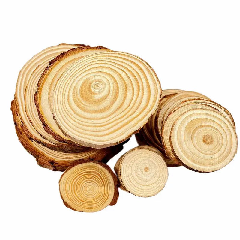 Wood Slices - Natural Pine Round by House Of Avana