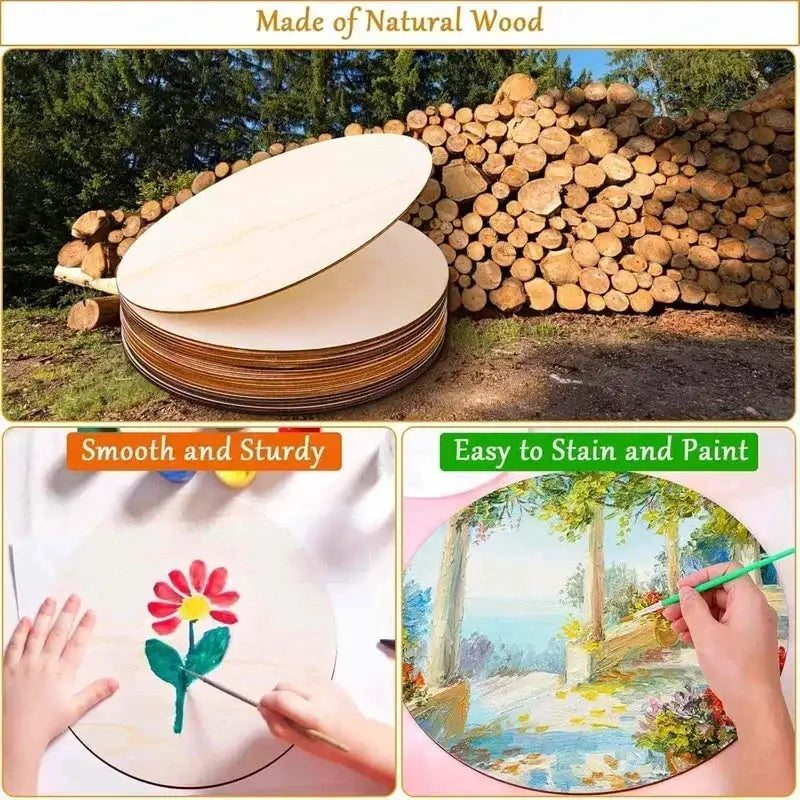 Wood Slices - Natural Wood Round by House Of Avana