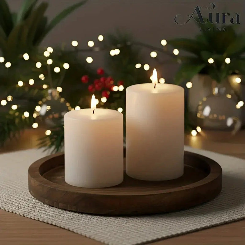 Wood Tray - Rustic Wooden Round by House Of Avana