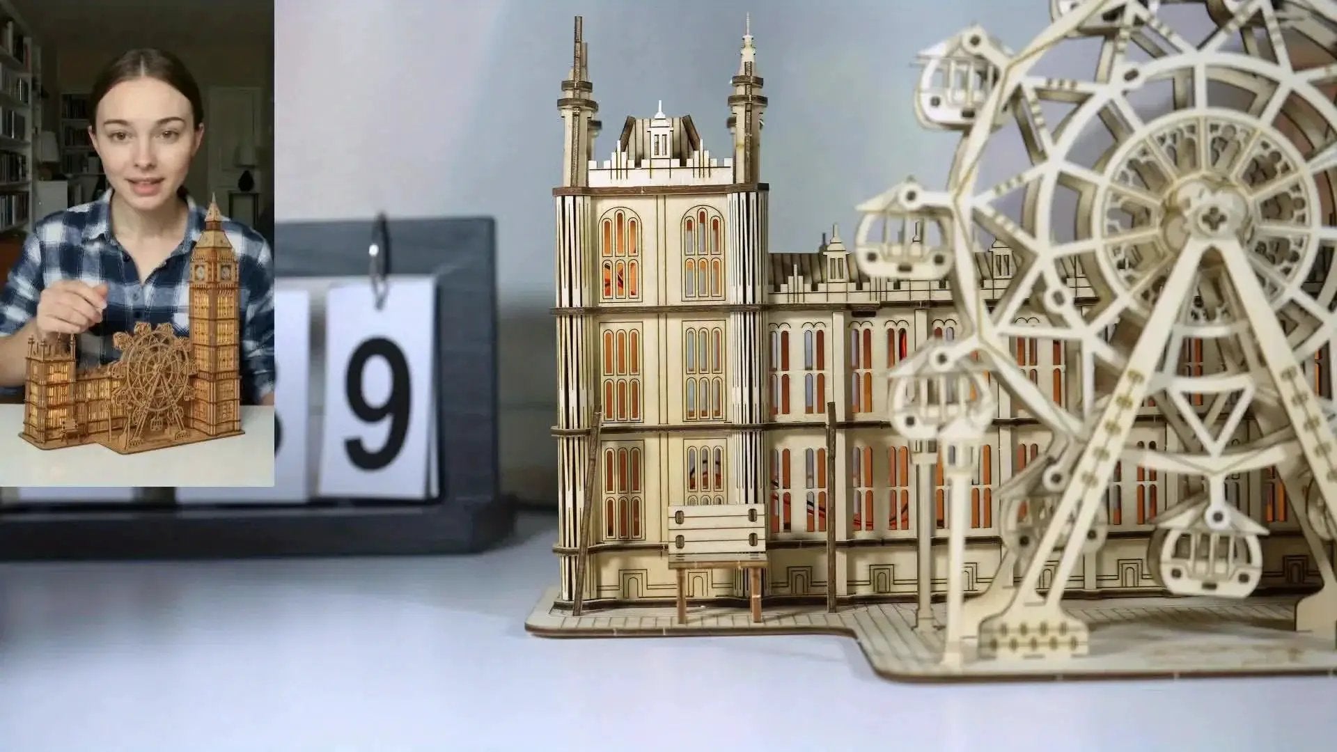 Wooden 3D Puzzle Model Kit of Big Ben with Interlocking Pieces by House Of Avana
