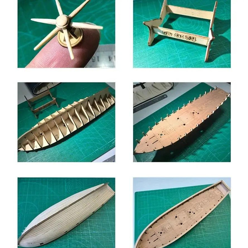 Wooden Boat Assembly Kit Classical Western Design Model by House Of Avana