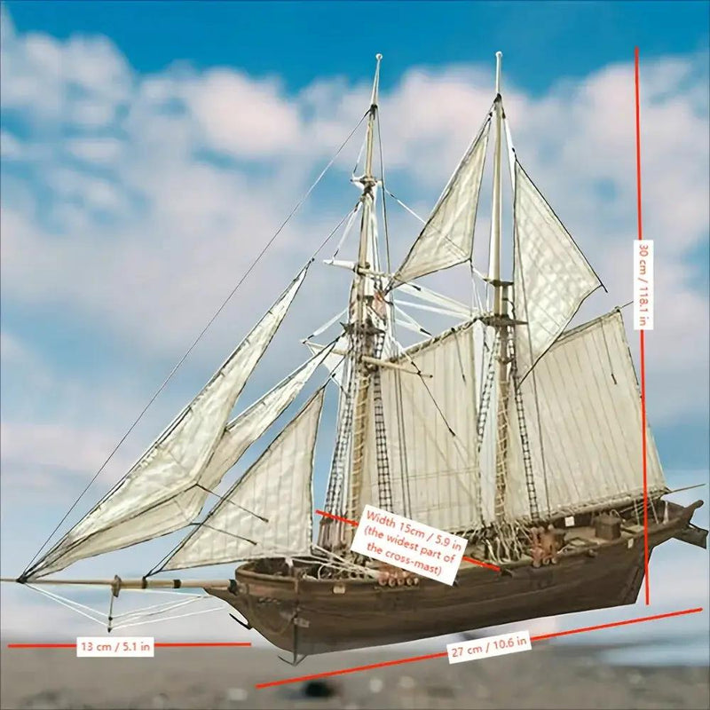 Wooden Boat Assembly Kit Classical Western Design Model by House Of Avana