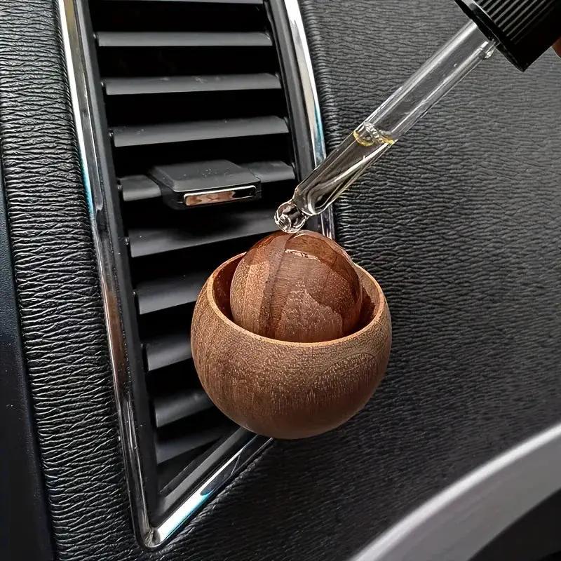 Wooden Car Air Freshener Refillable Vent Clip Diffuser by House Of Avana