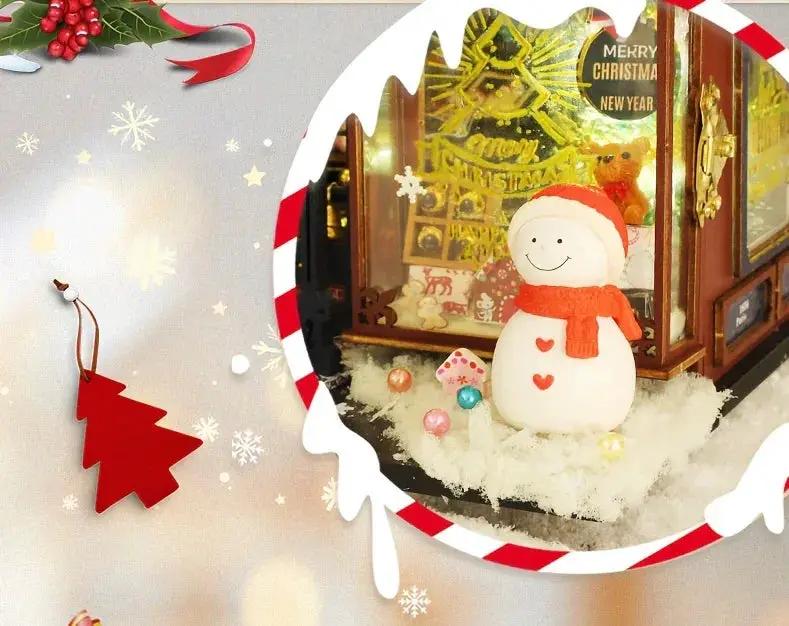 Wooden Christmas House Mini Model Kit Handcrafted by House Of Avana