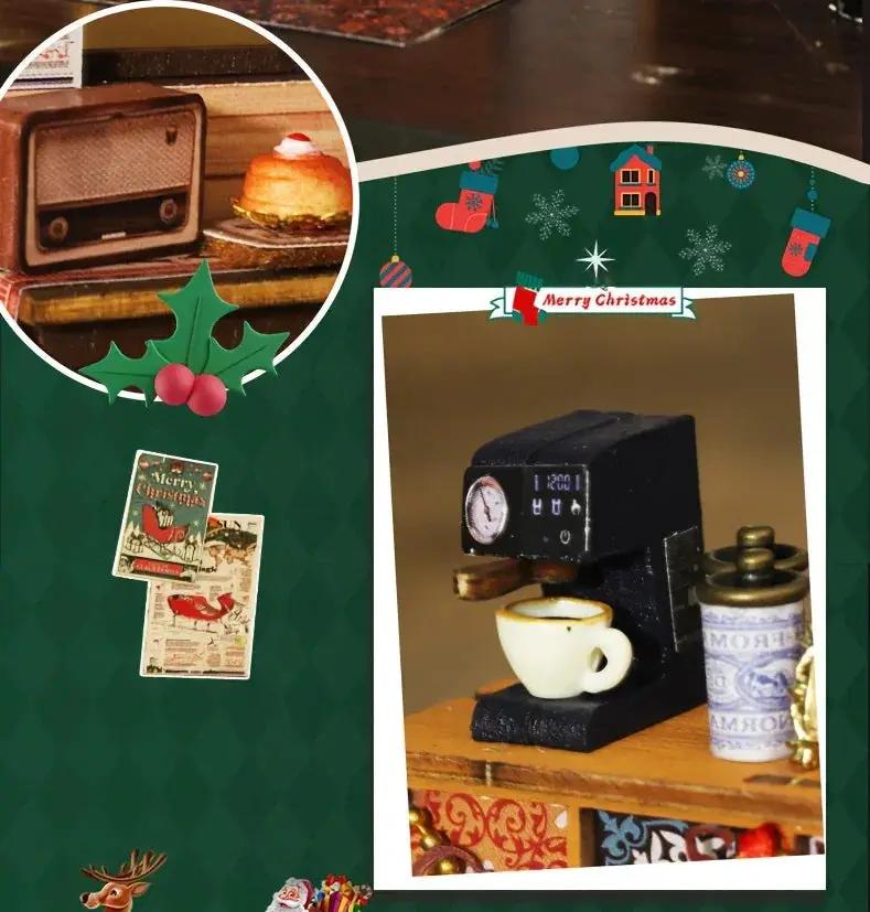 Wooden Christmas House Mini Model Kit Handcrafted by House Of Avana