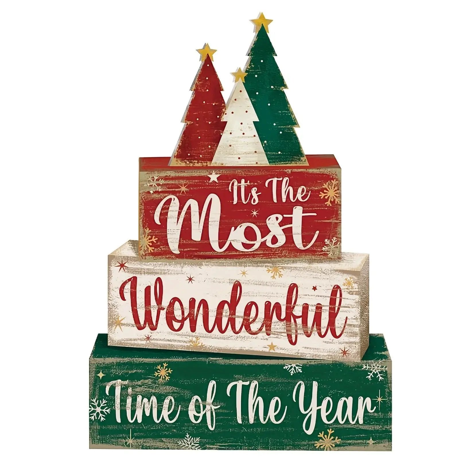 Wooden Christmas Tree Decoration with Layered Wooden Design by House Of Avana