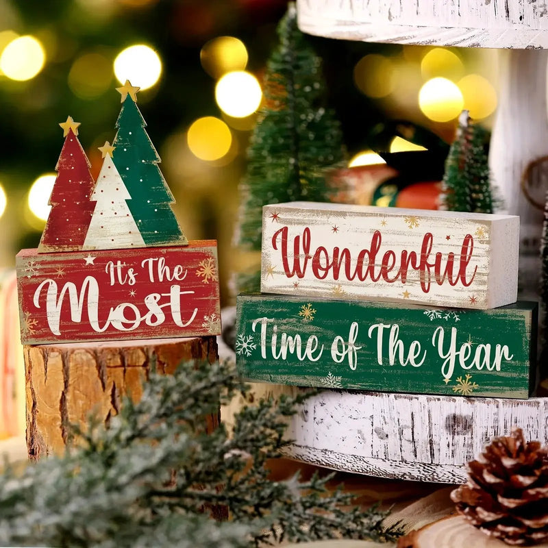 Wooden Christmas Tree Decoration with Layered Wooden Design by House Of Avana