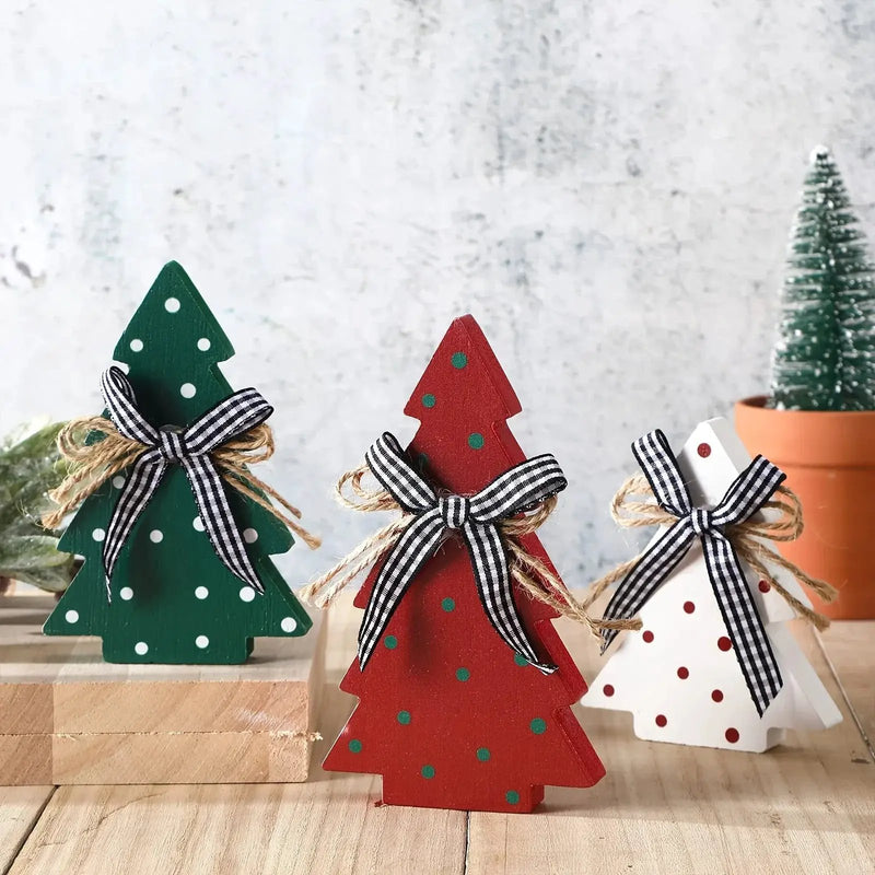 Wooden Christmas Tree Rustic Design with Natural Wood Finish by House Of Avana