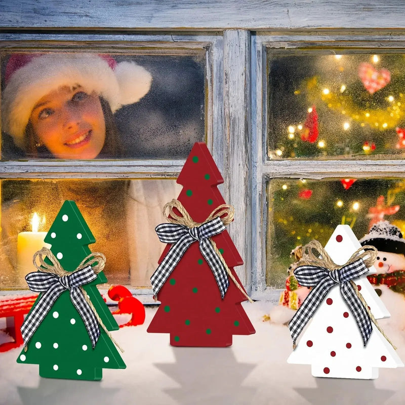 Wooden Christmas Tree Rustic Design with Natural Wood Finish by House Of Avana