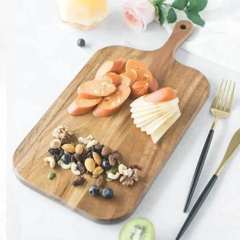 Wooden Cutting Board with Handle and Easy Grip Design by House Of Avana