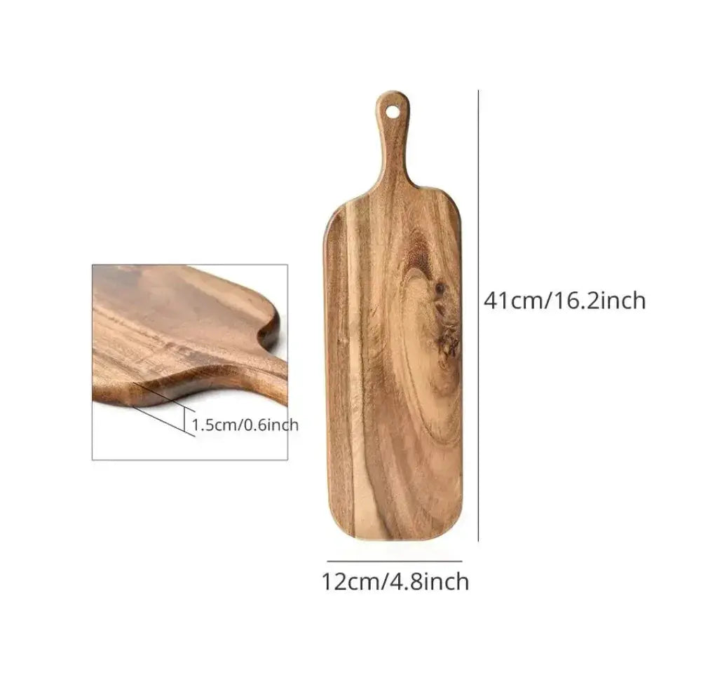Wooden Cutting Board with Handle and Easy Grip Design by House Of Avana