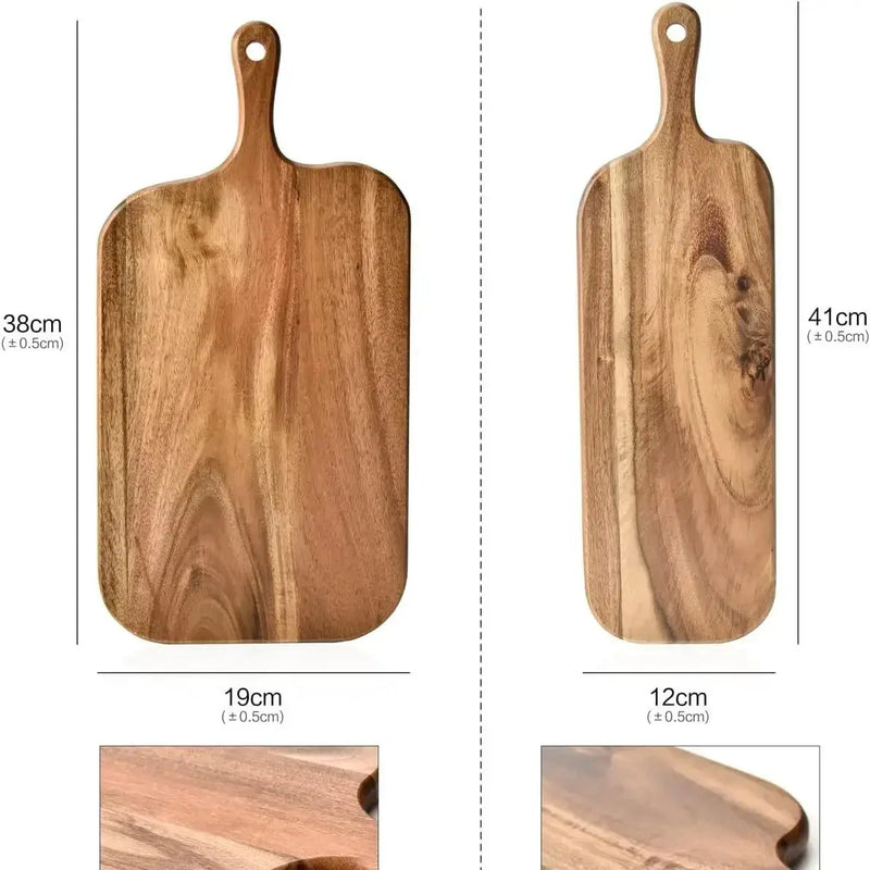 Wooden Cutting Board with Handle and Easy Grip Design by House Of Avana