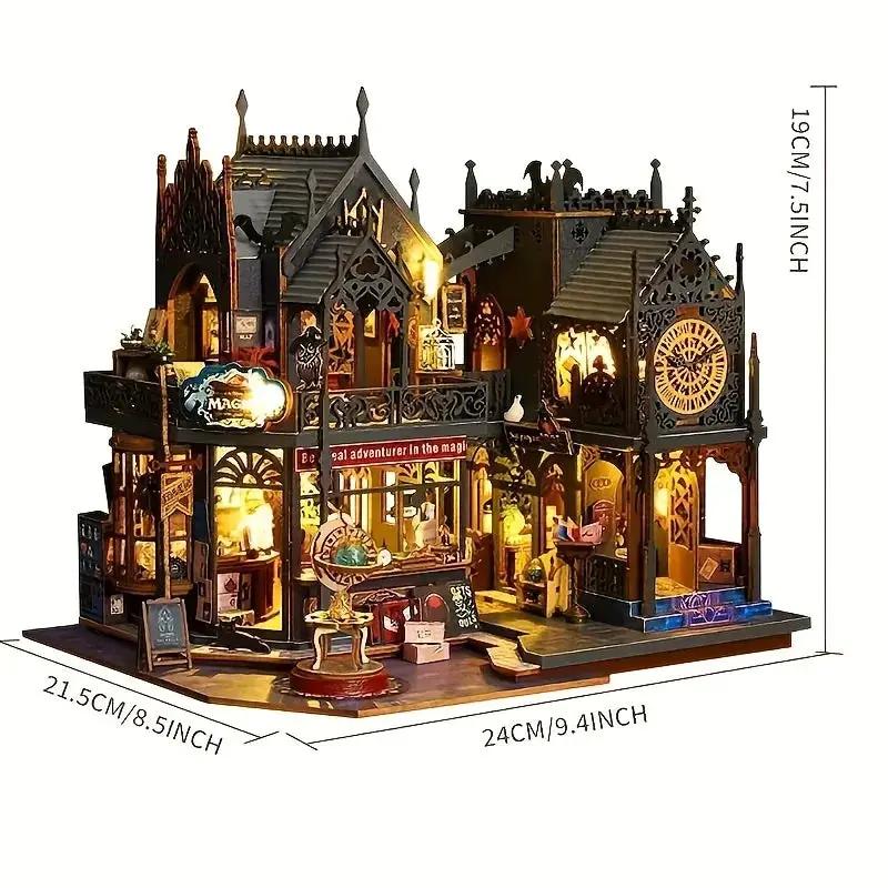 Wooden Dollhouse Forest Hut Design Handmade Multi Layer by House Of Avana