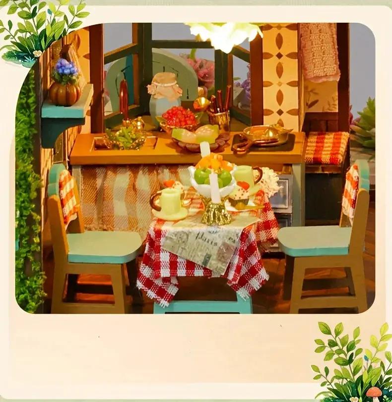 Wooden Dollhouse Kit with Forest Theme and Handmade Details by House Of Avana